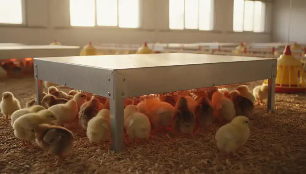Large commercial chick heating plate